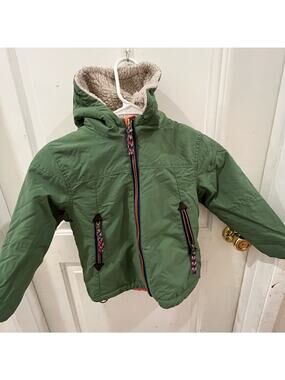 Think green lined sherpa  hoodie Boys jacket